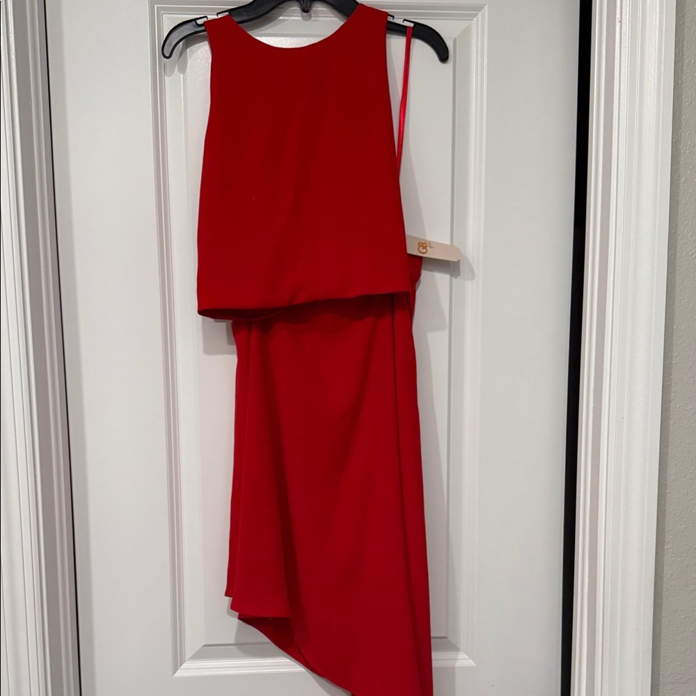 GB Girls Elegant Red Layered Dress